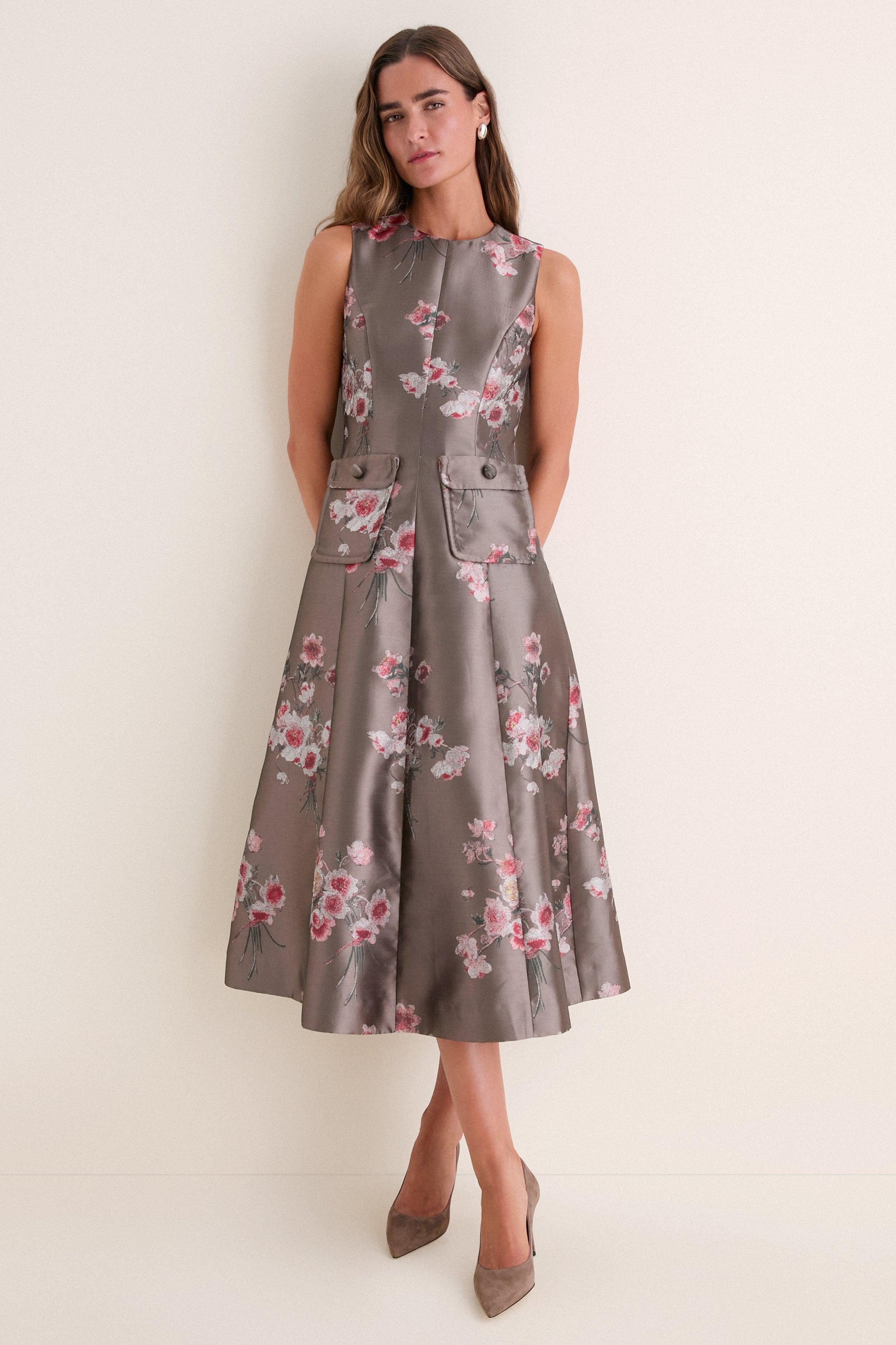 Tea Rose Jacquard Helene Dress | Tuckernuck