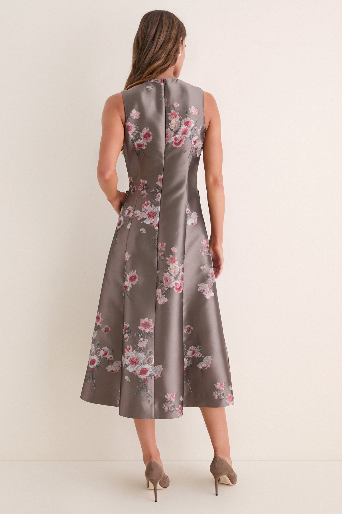 Tea Rose Jacquard Helene Dress