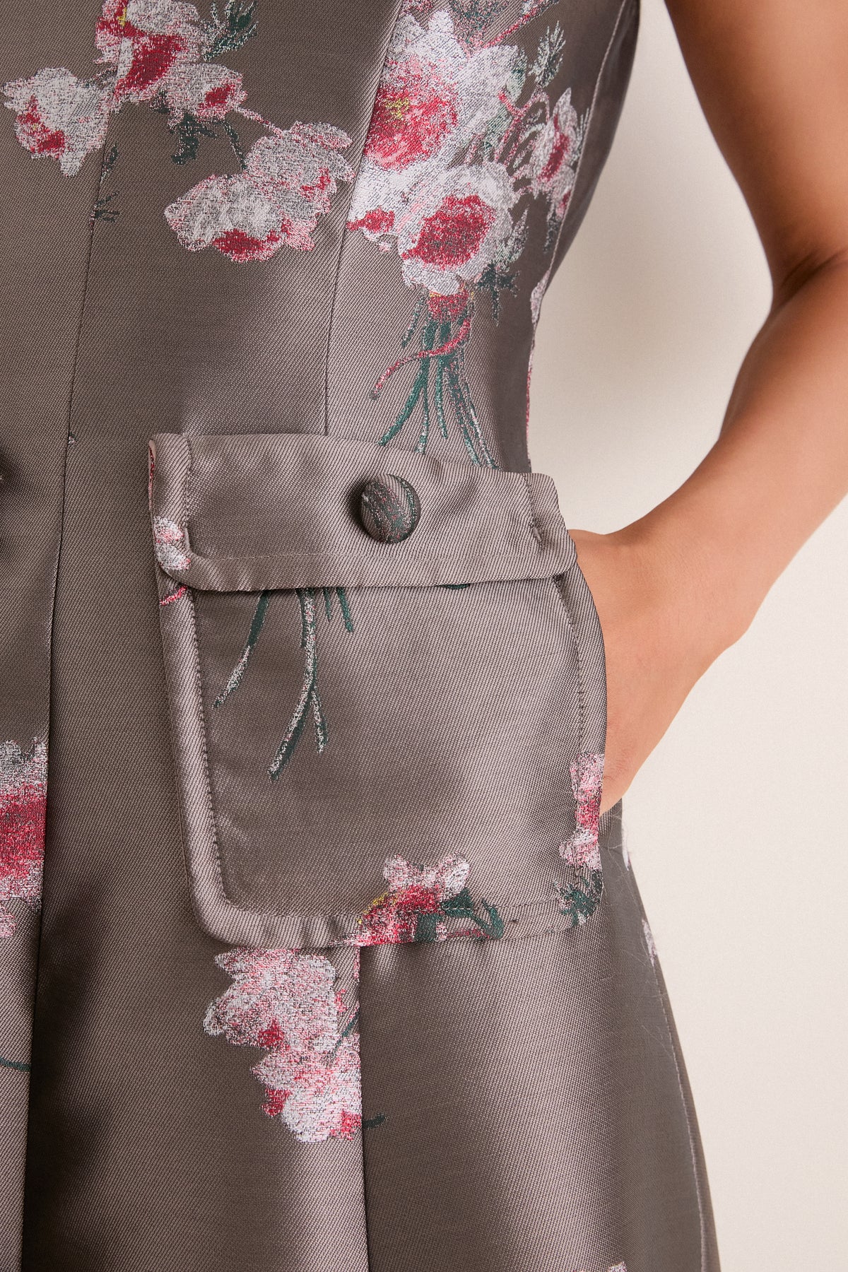 Tea Rose Jacquard Helene Dress