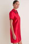 Red Embellished Aurelie Shift Dress