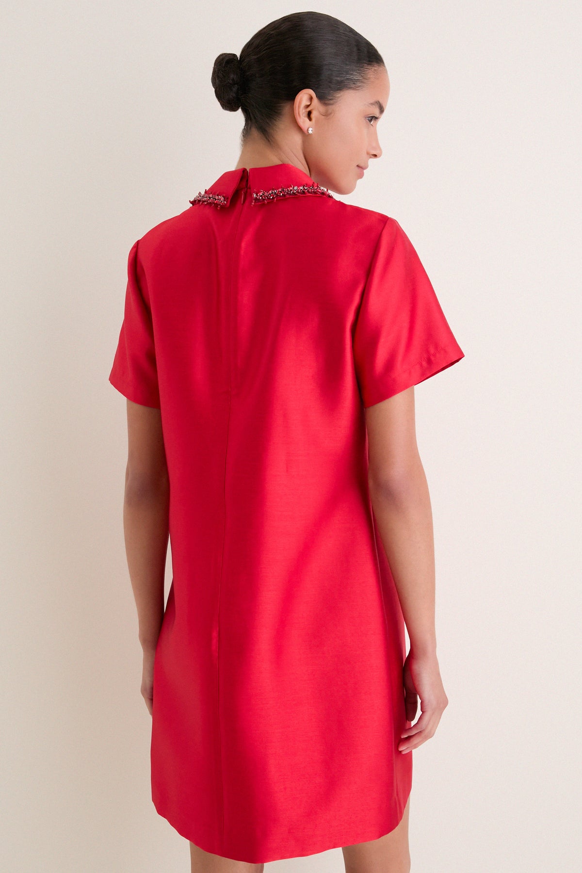 Red Embellished Aurelie Shift Dress | Tuckernuck