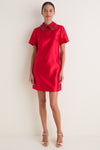 Red Embellished Aurelie Shift Dress