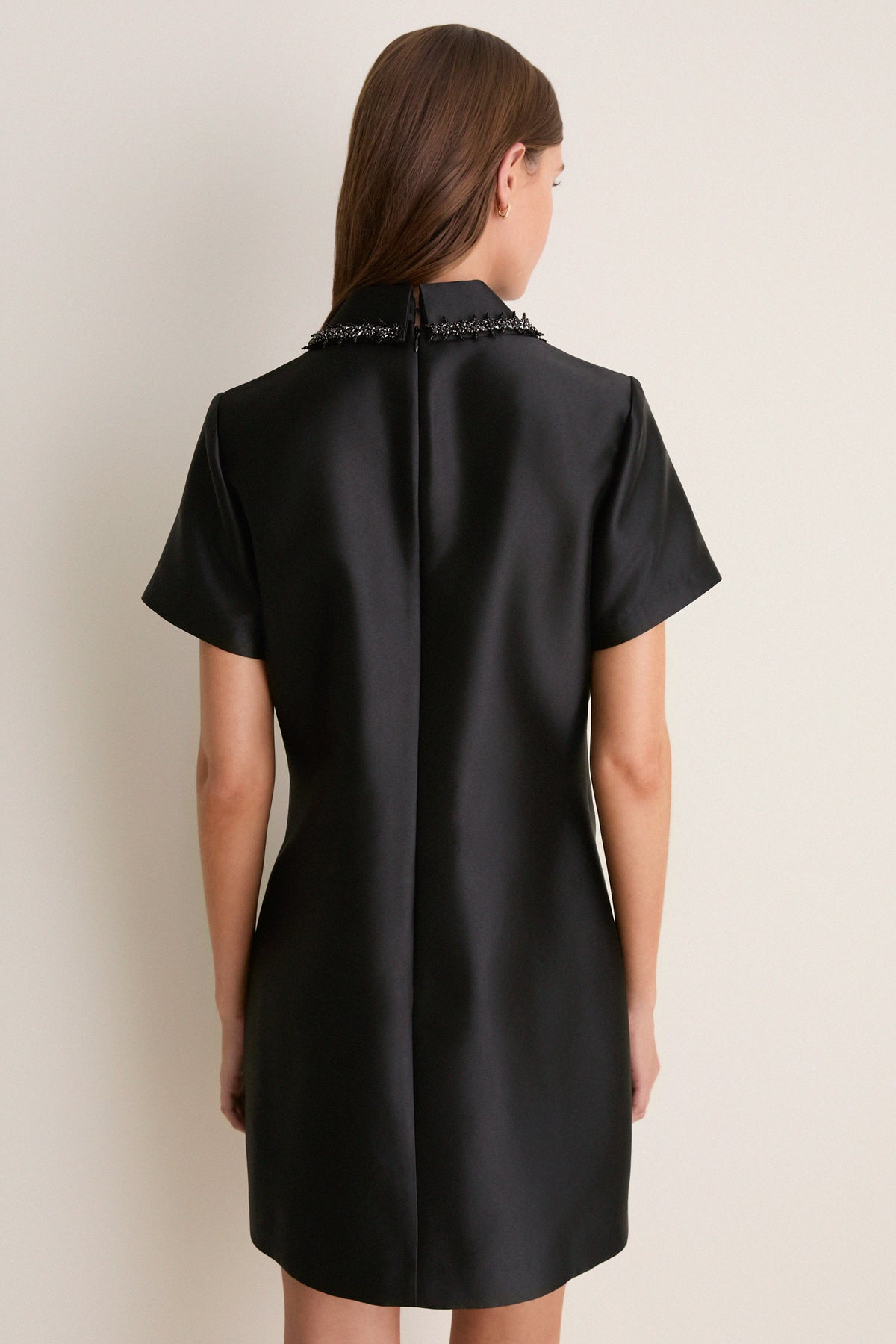 Black Embellished Aurelie Shift Dress