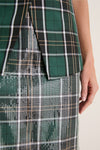 Park Plaid Sequin Dolan Pencil Skirt