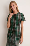 Park Plaid Short Sleeve Duke Top