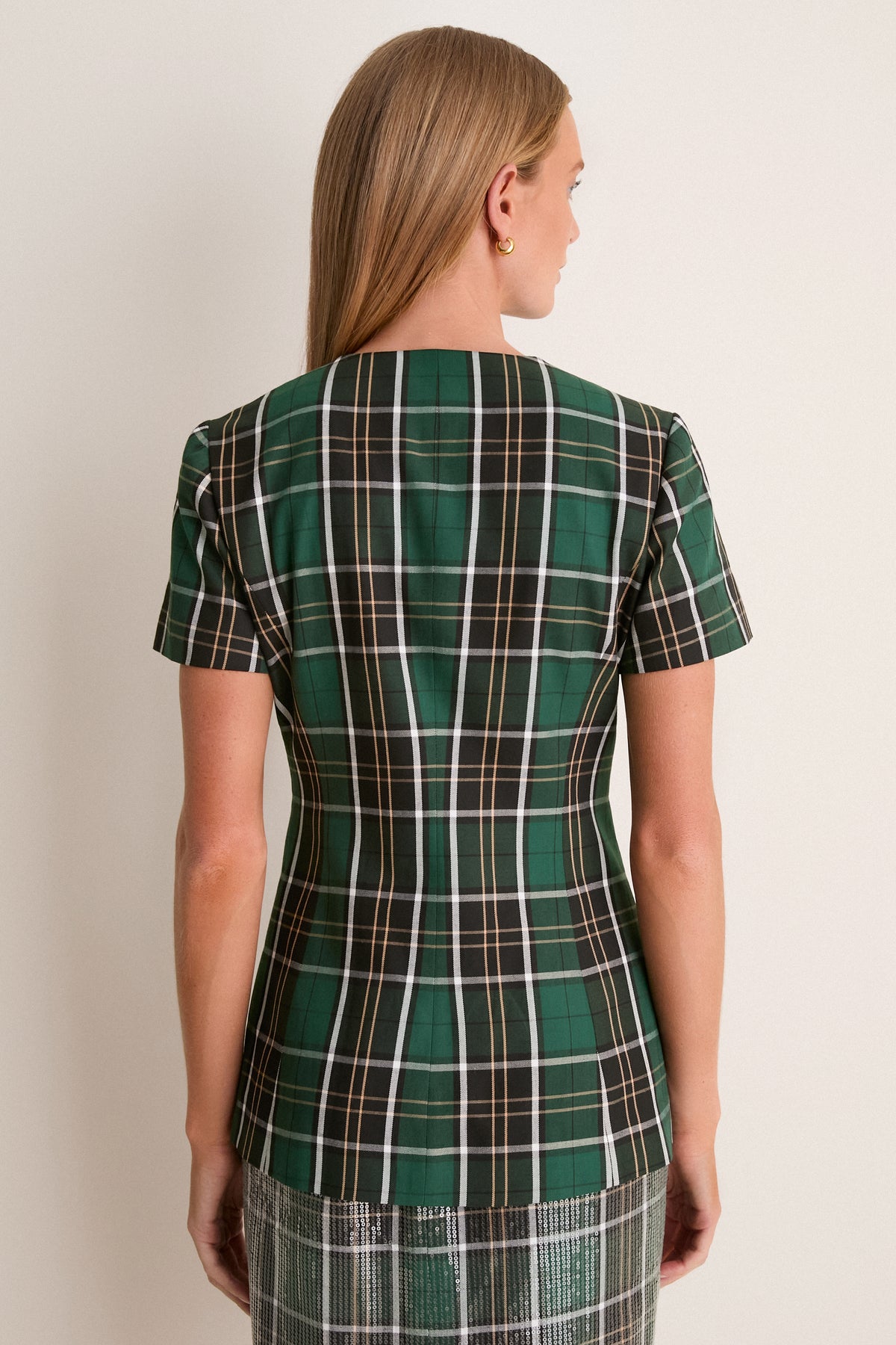 Park Plaid Short Sleeve Duke Top