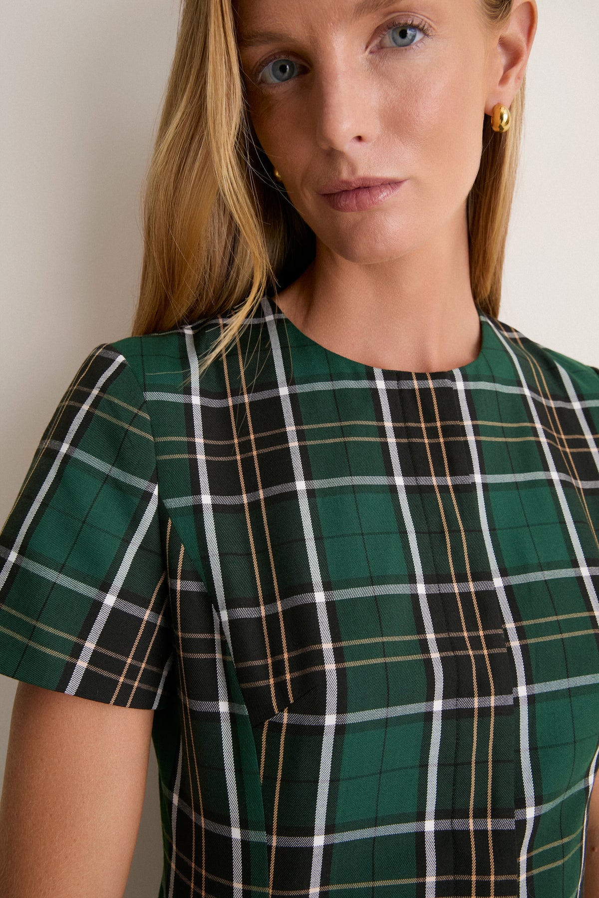Park Plaid Short Sleeve Duke Top