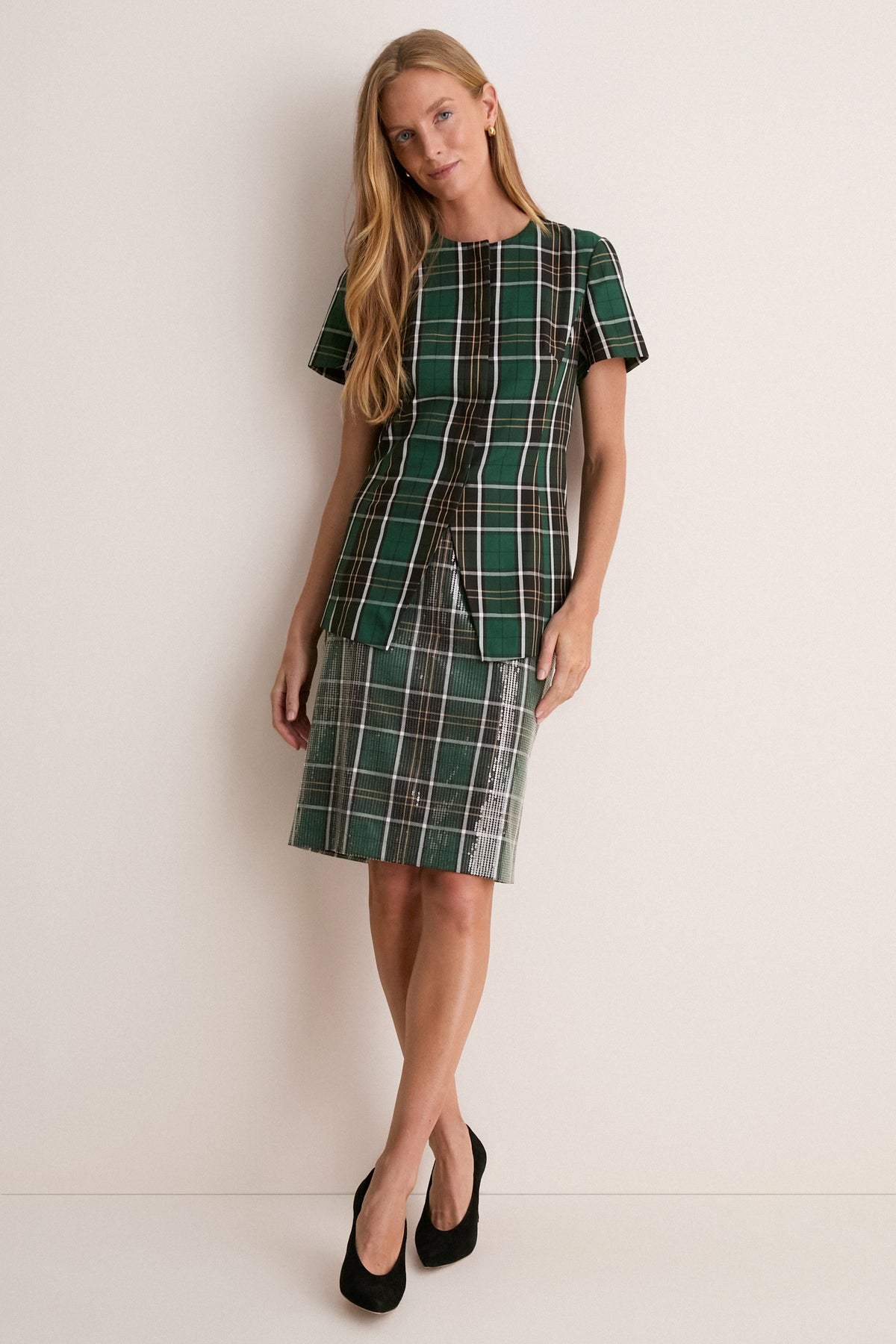 Park Plaid Short Sleeve Duke Top