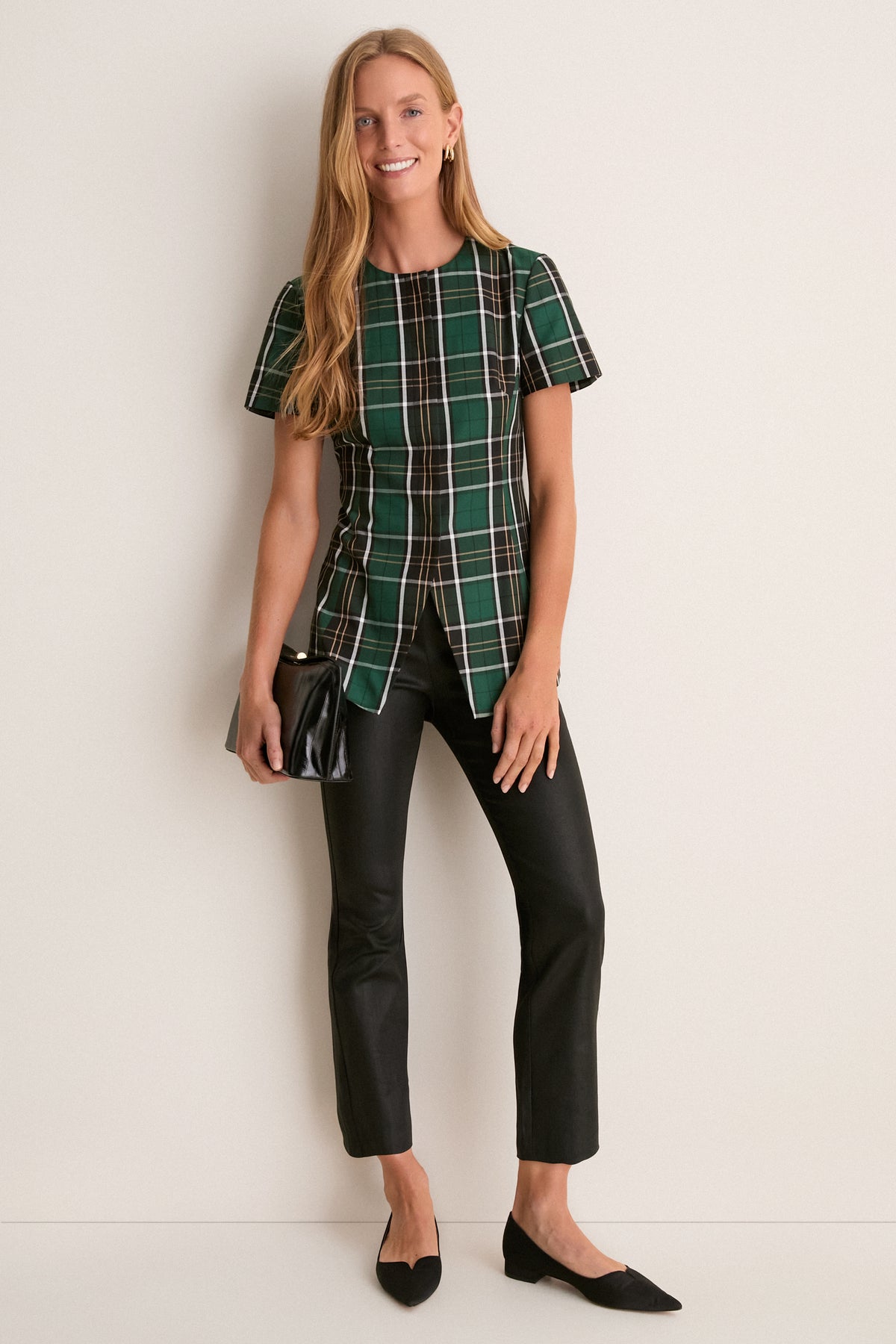 Park Plaid Short Sleeve Duke Top