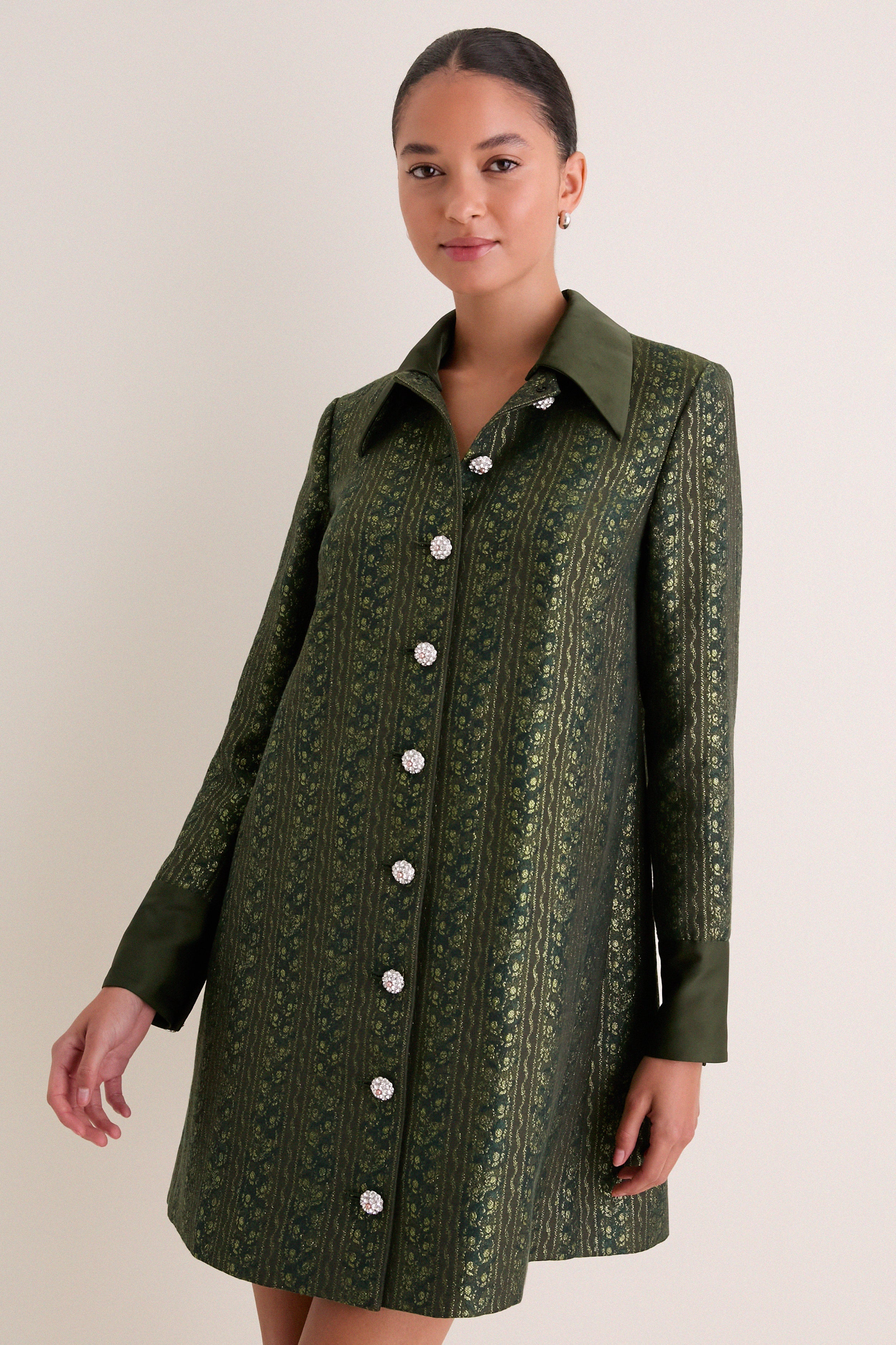 Vine Jacquard Francis Mini Dress | Tuckernuck