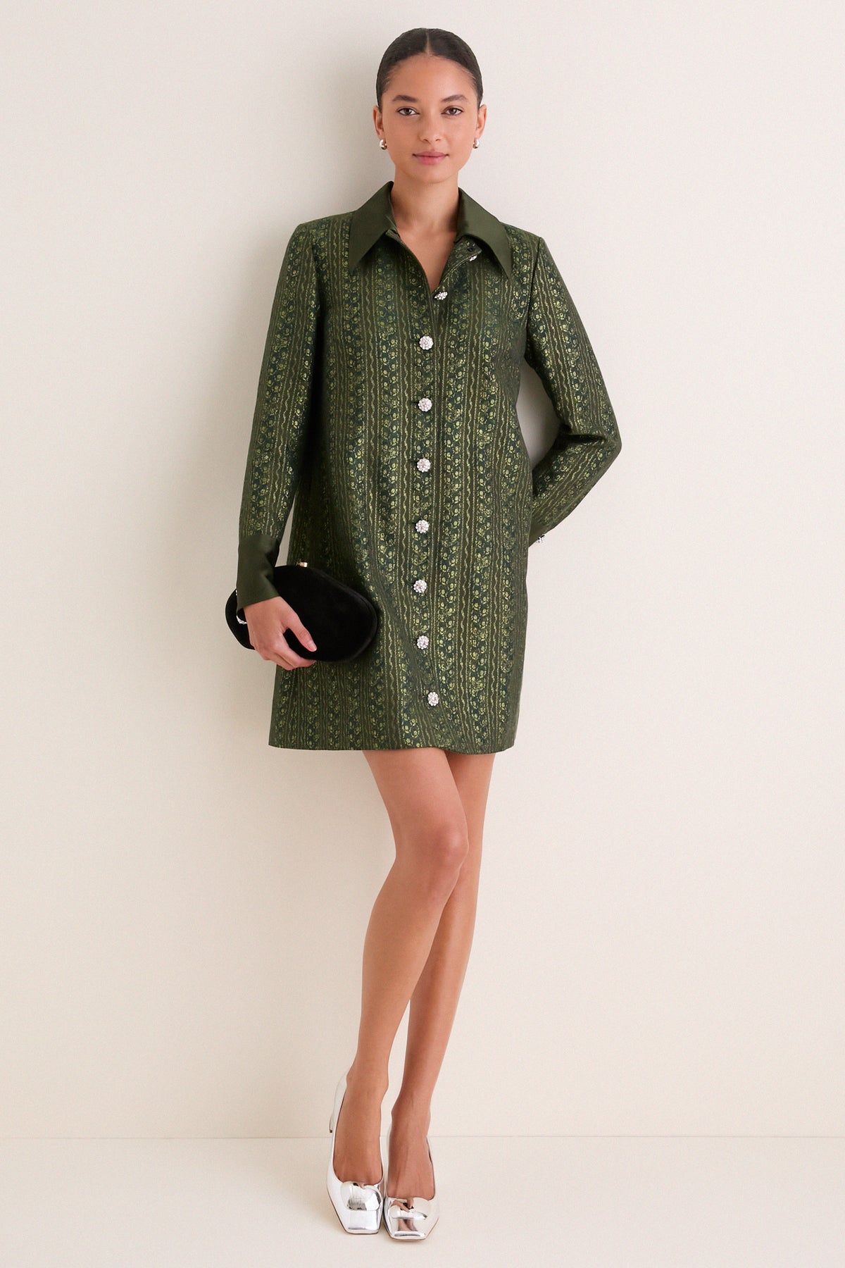 Vine Jacquard Francis Mini Dress