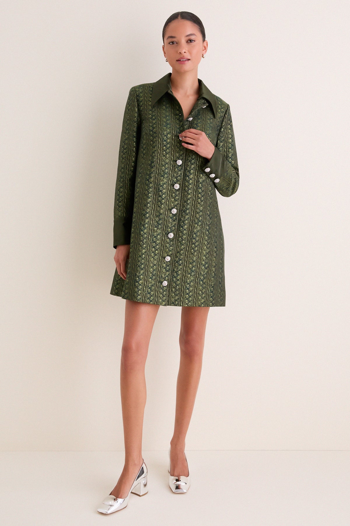 Vine Jacquard Francis Mini Dress