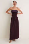 Aubergine Strapless Anita Dress