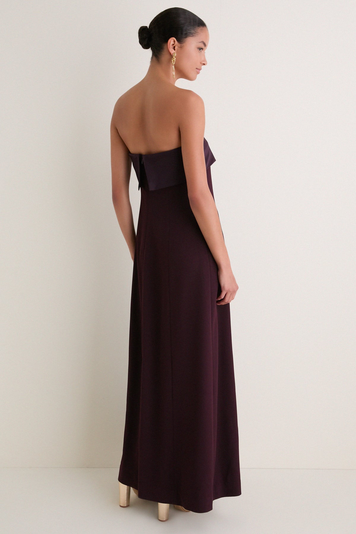 Aubergine Strapless Anita Dress