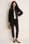 Black Dupioni Patton Coat
