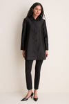 Black Dupioni Patton Coat