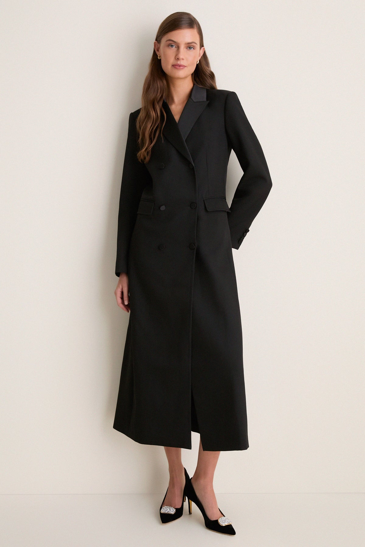 Black Candice Tuxedo Dress