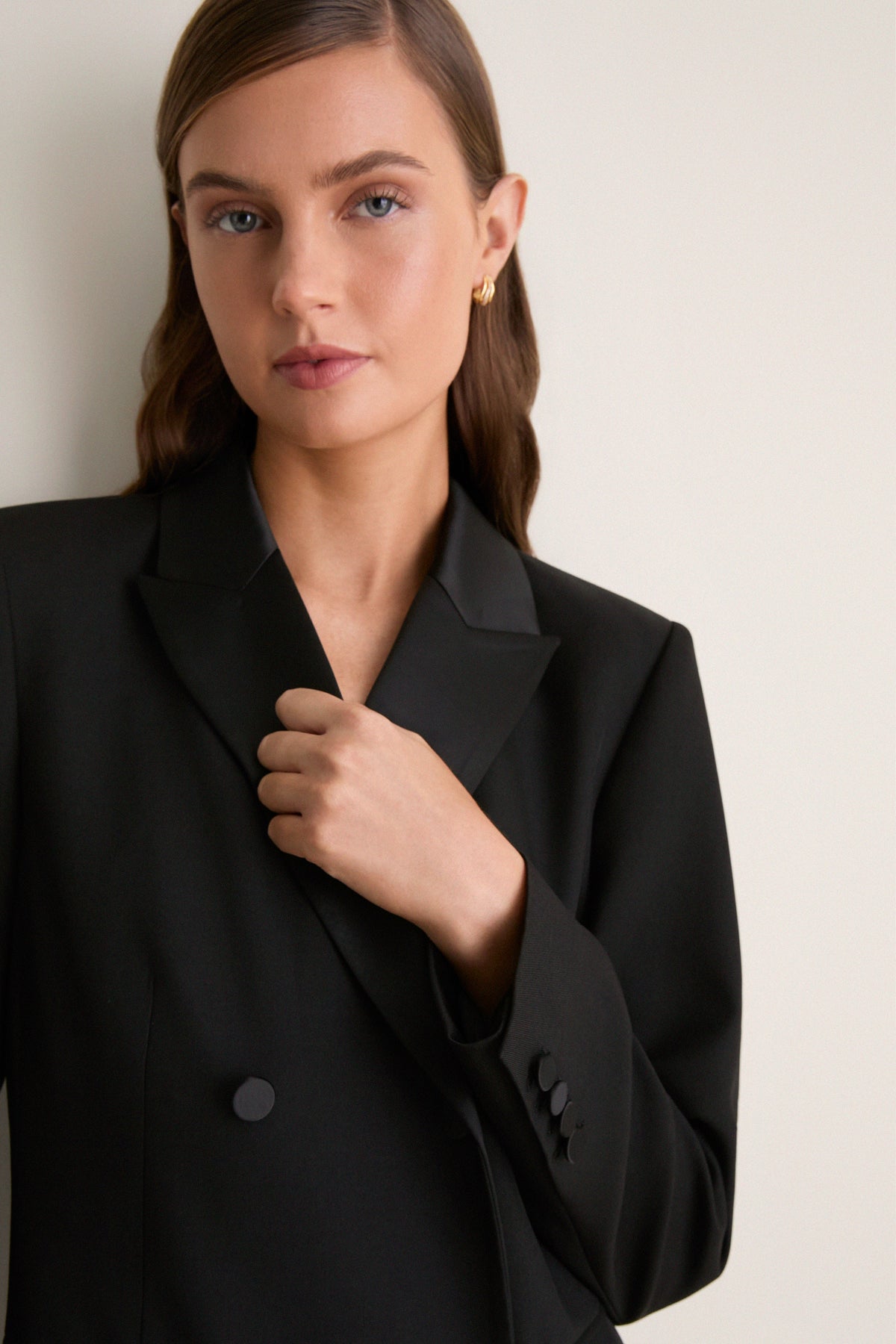 Black Candice Tuxedo Dress