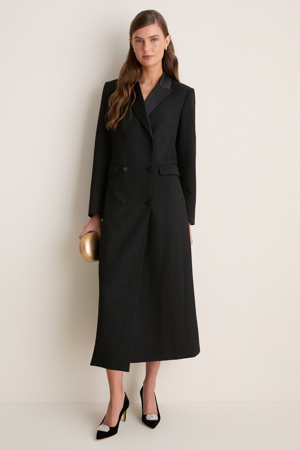 Black Candice Tuxedo Dress