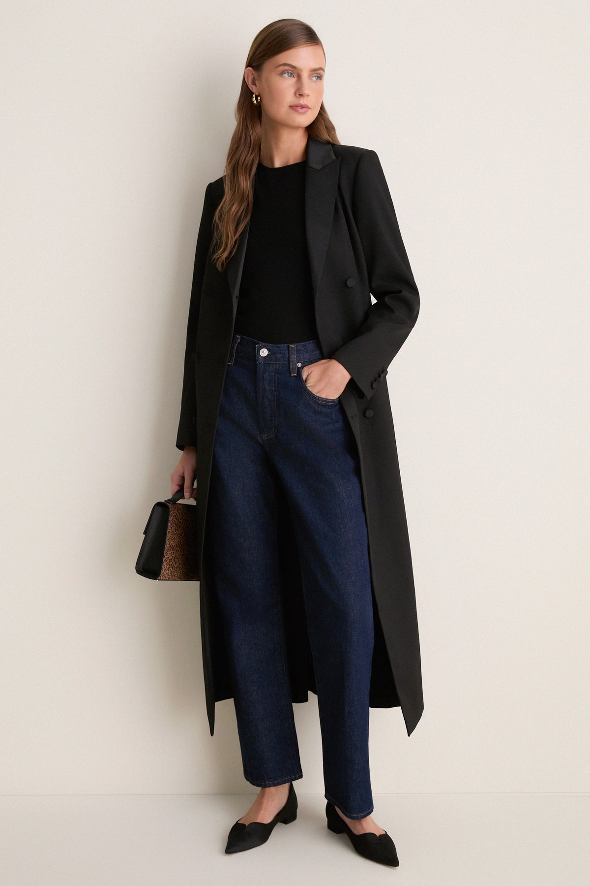 Black Candice Tuxedo Dress