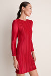 Red Plisse Holly Dress