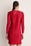 Red Plisse Holly Dress