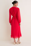 Red Textured Dot Selwyn Dress
