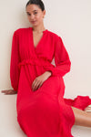 Red Textured Dot Selwyn Dress