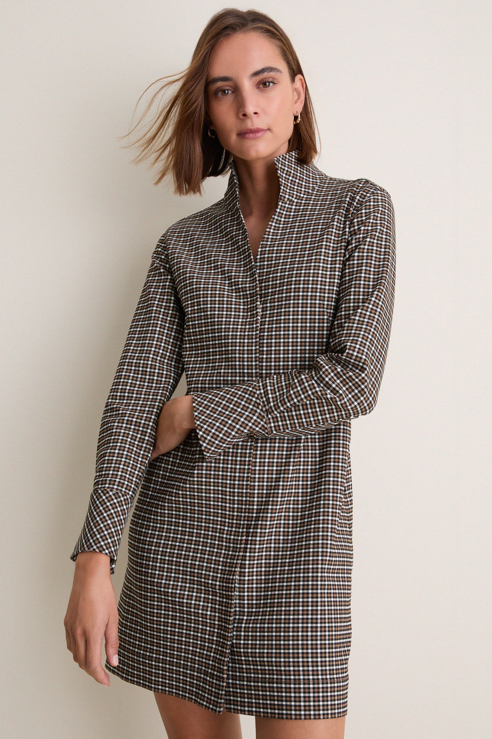Foxhall Check Bessette Mini Dress