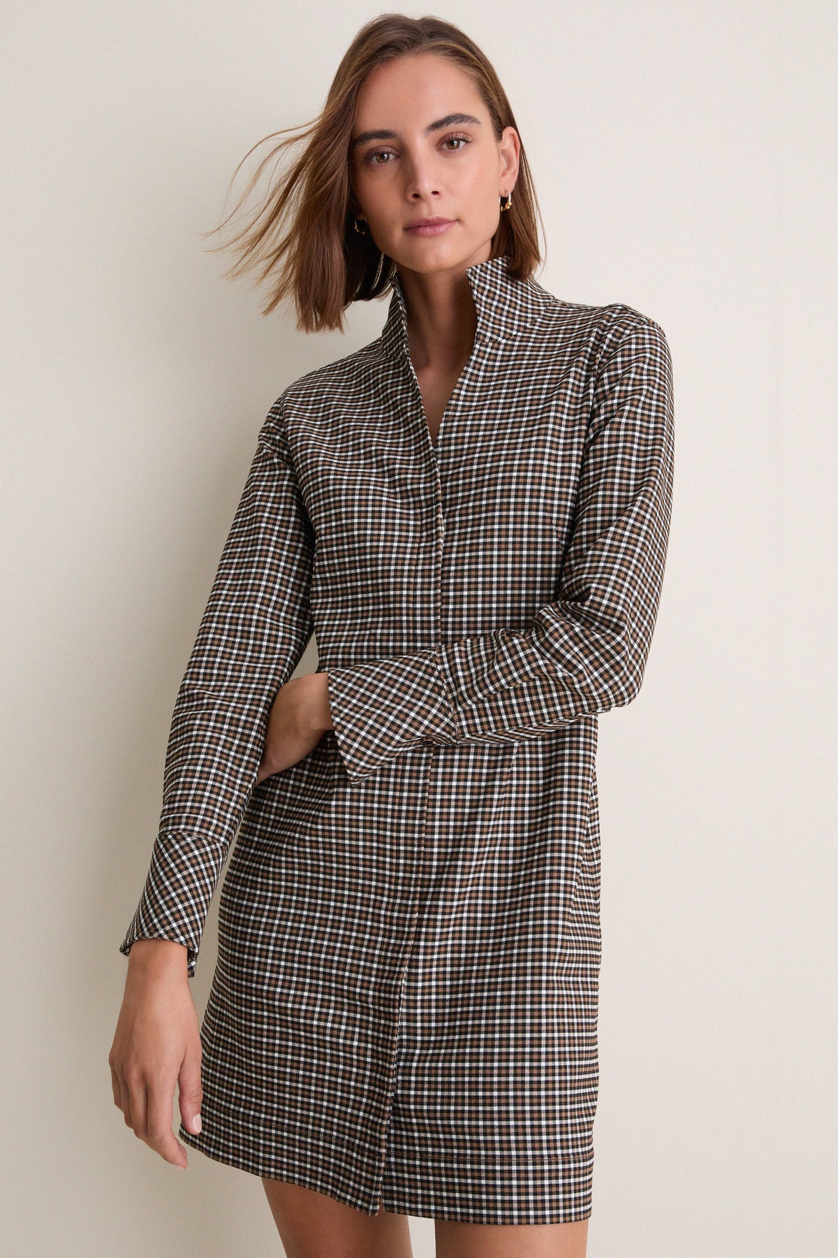 Foxhall Check Bessette Mini Dress