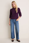 Oxblood and Navy Fine Stripe Mini Marina Sweater