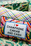 Caviar and Cash Needlepoint Pillow