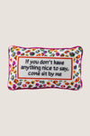 Come Sit By Me Needlepoint Pillow