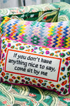 Come Sit By Me Needlepoint Pillow