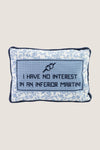 Inferior Martini Needlepoint Pillow