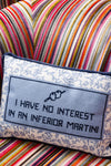 Inferior Martini Needlepoint Pillow