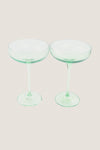 Mint Champagne Coupes Set of 2