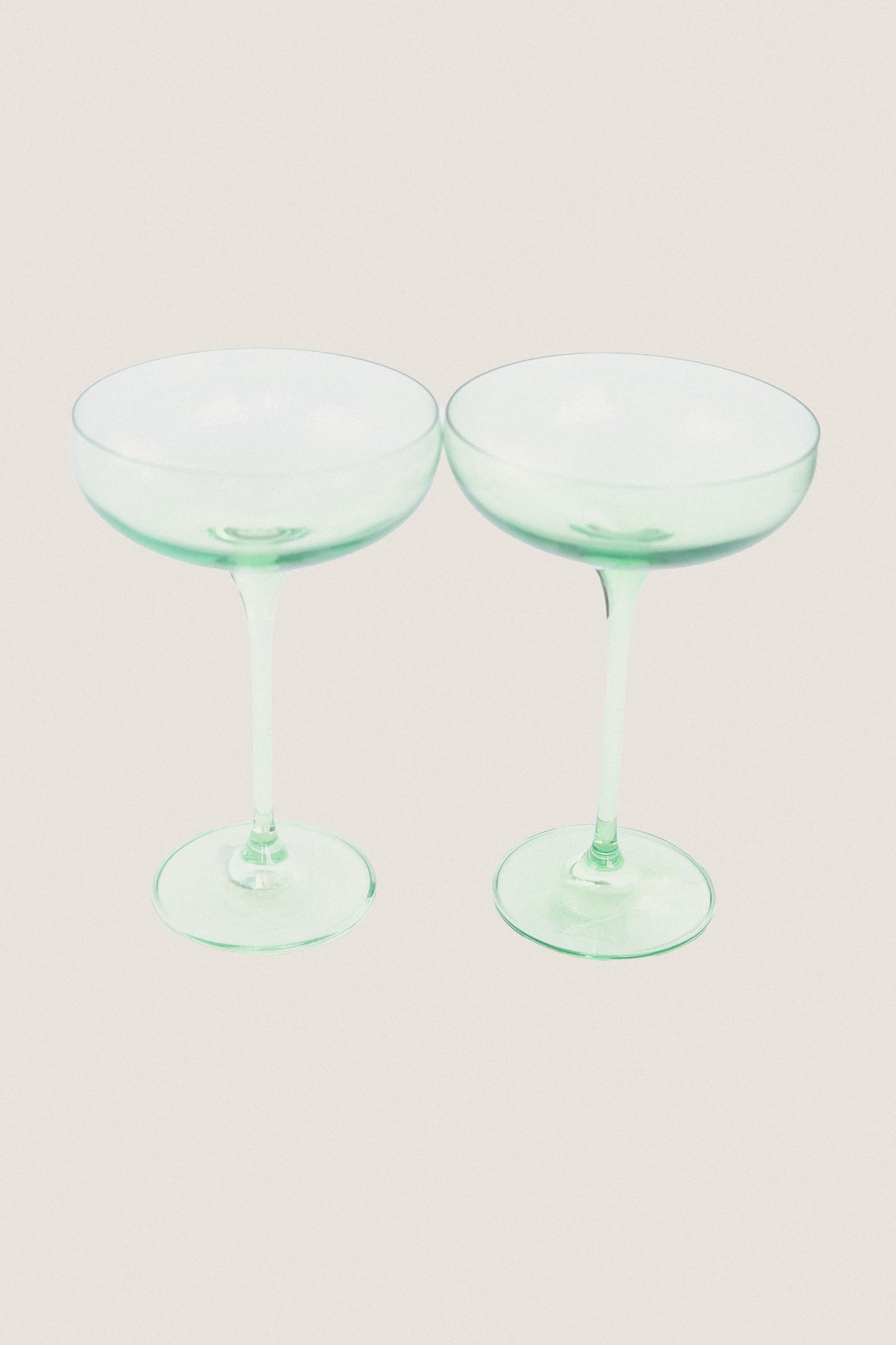 Mint Champagne Coupes Set of 2