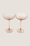 Amber Smoke Champagne Coupes Set of 2