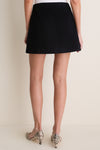 Navy Wool Meg A-Line Mini Skirt