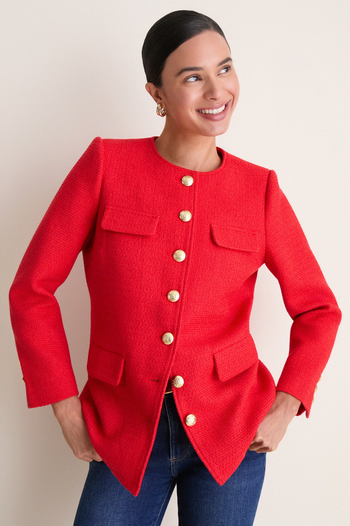 Red Tweed Jennings Jacket