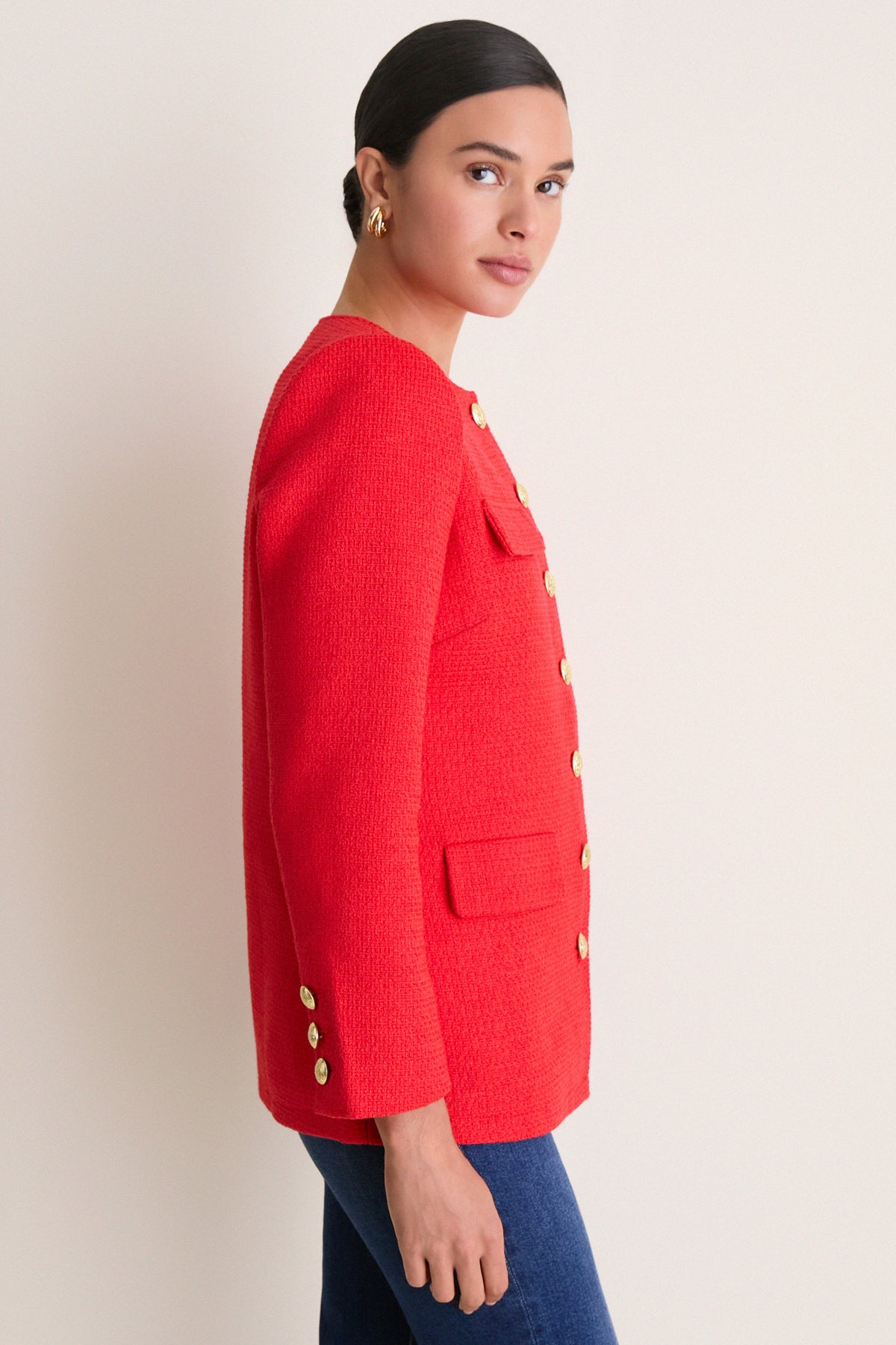 Red Tweed Jennings Jacket
