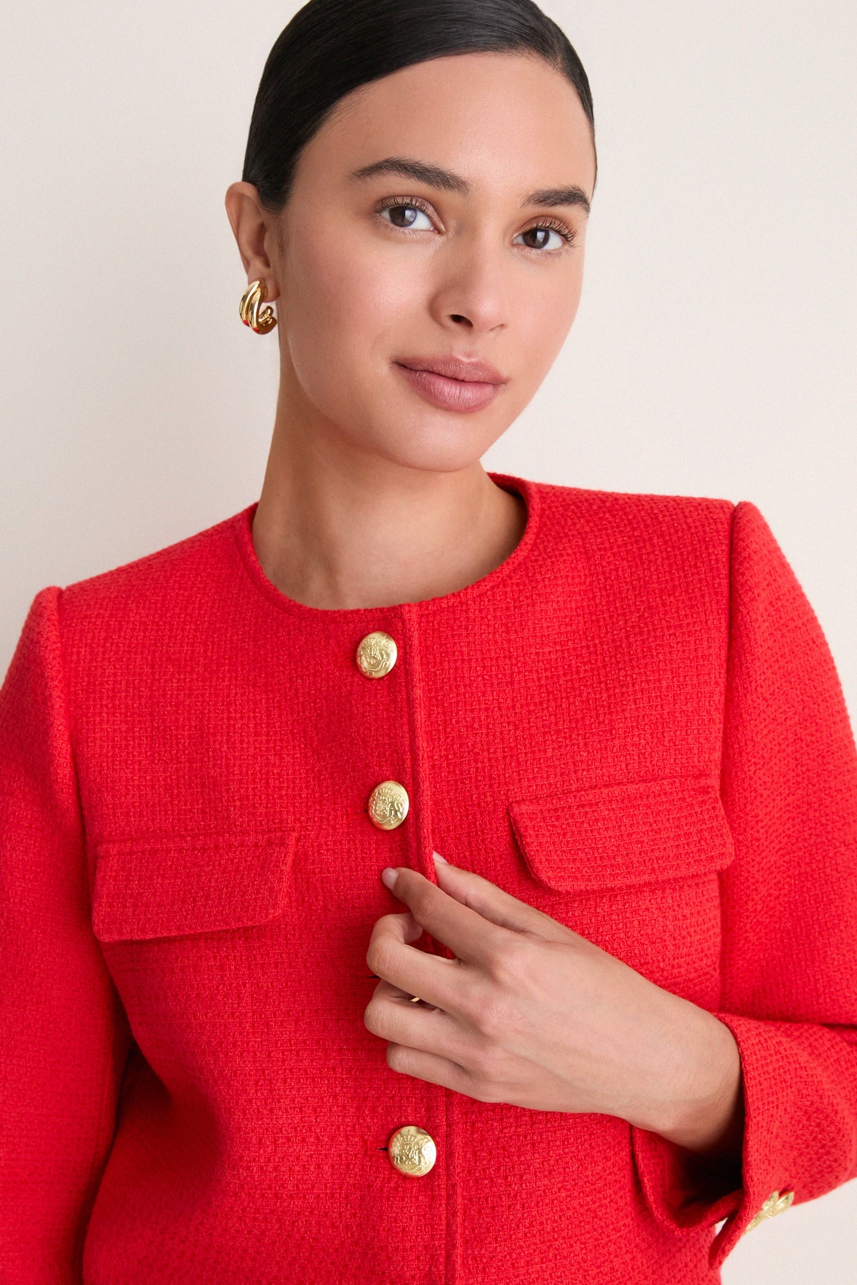 Red Tweed Jennings Jacket