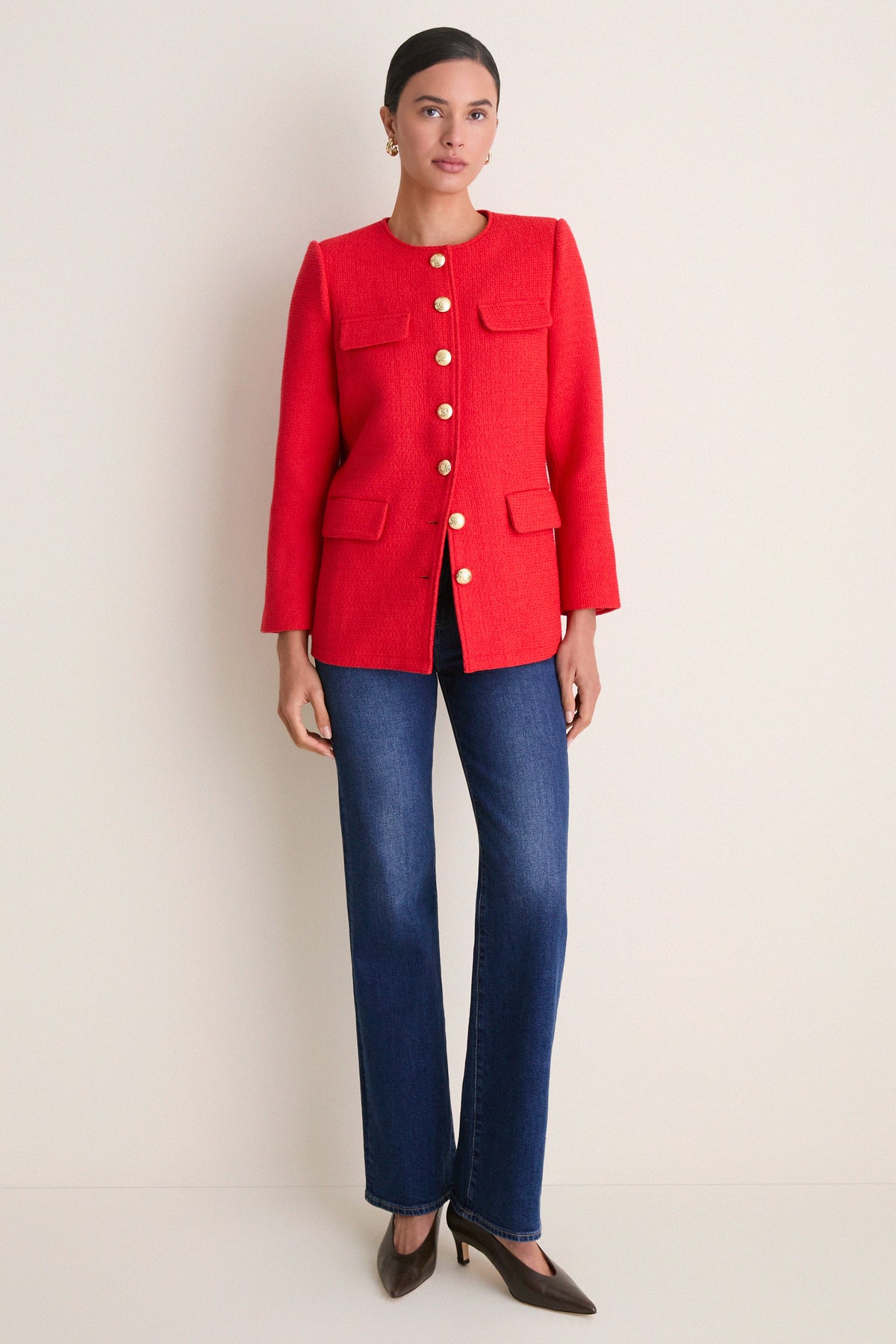 Red Tweed Jennings Jacket