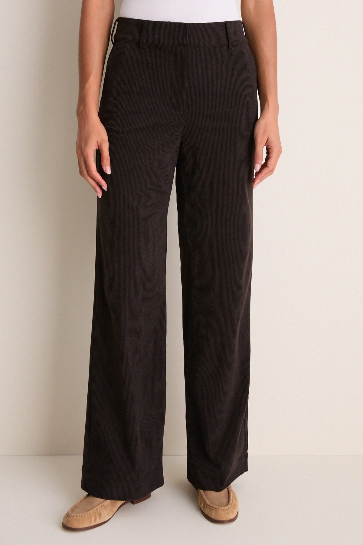 Dark Chocolate Brown Wide Wale Corduroy Hunter Pants