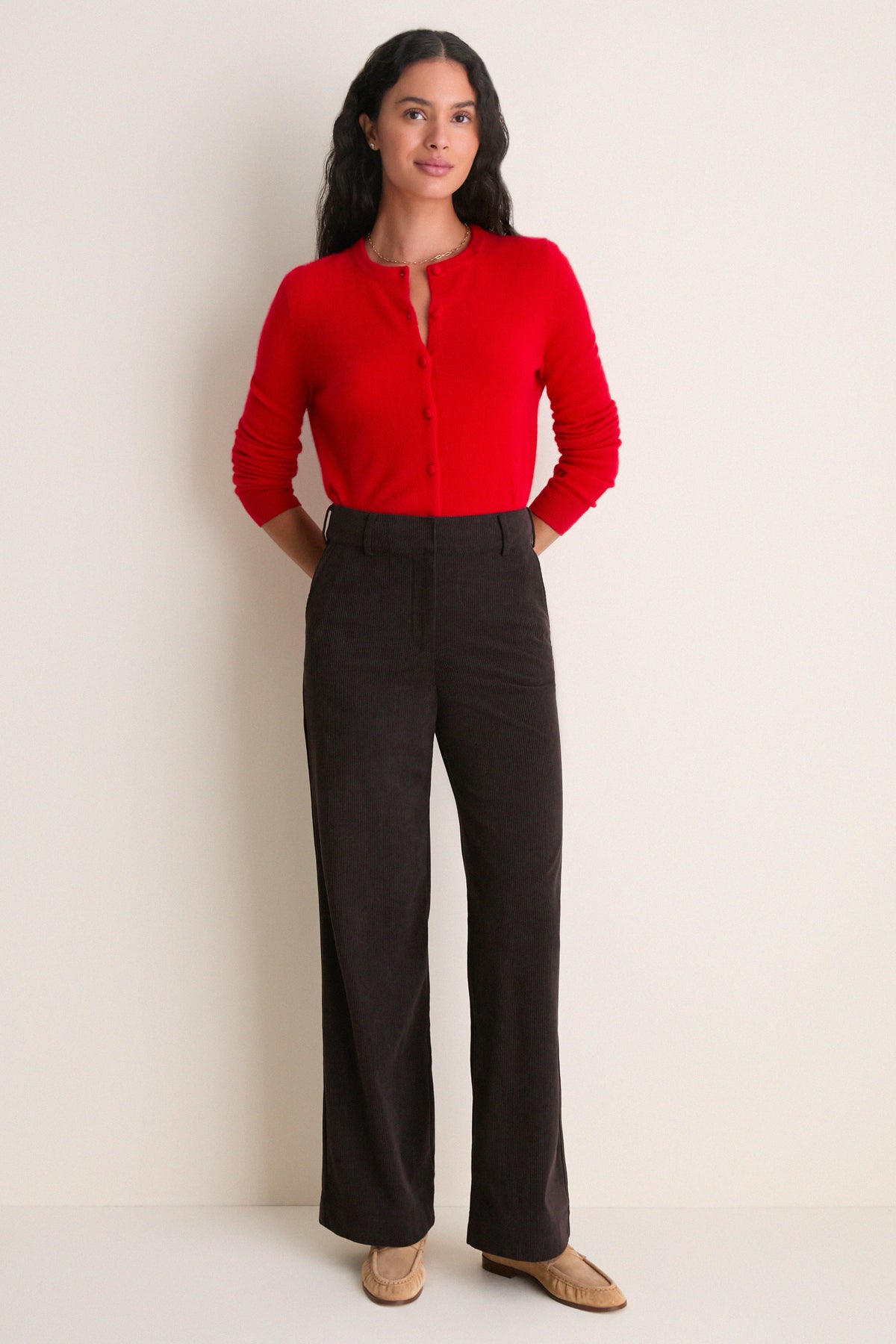 Dark Chocolate Brown Wide Wale Corduroy Hunter Pants