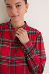 Madison Plaid Brianna Bow Blouse