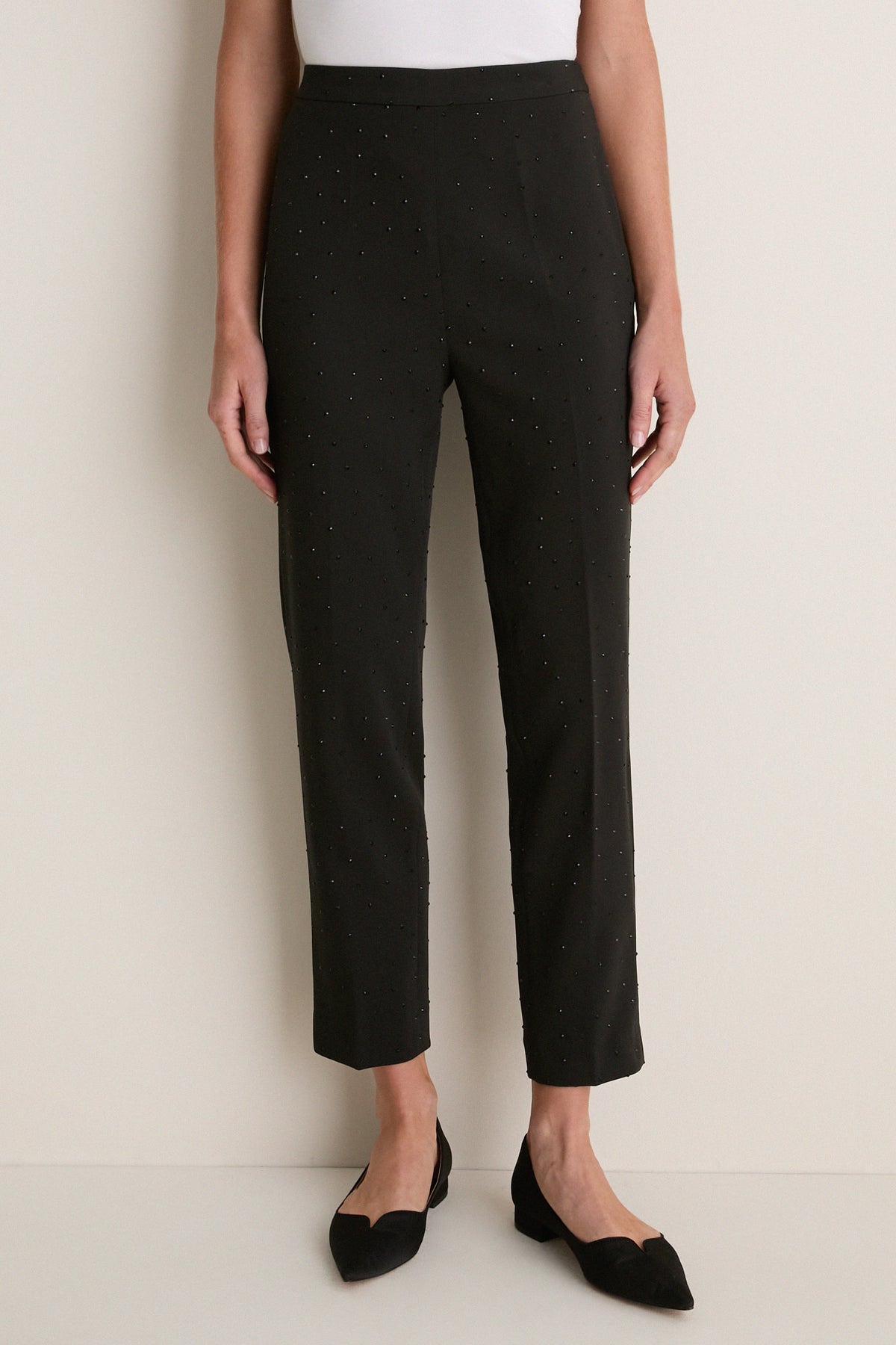 Black Embellished Audrey Pant