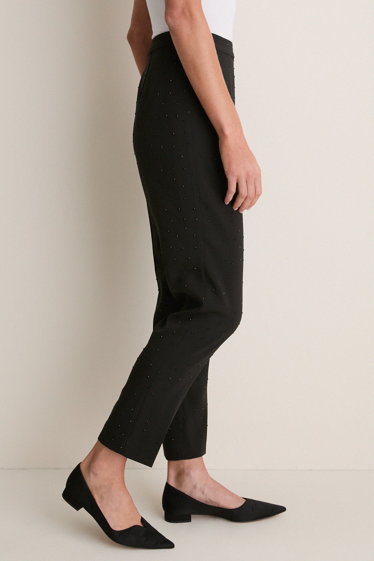 Black Embellished Audrey Pant
