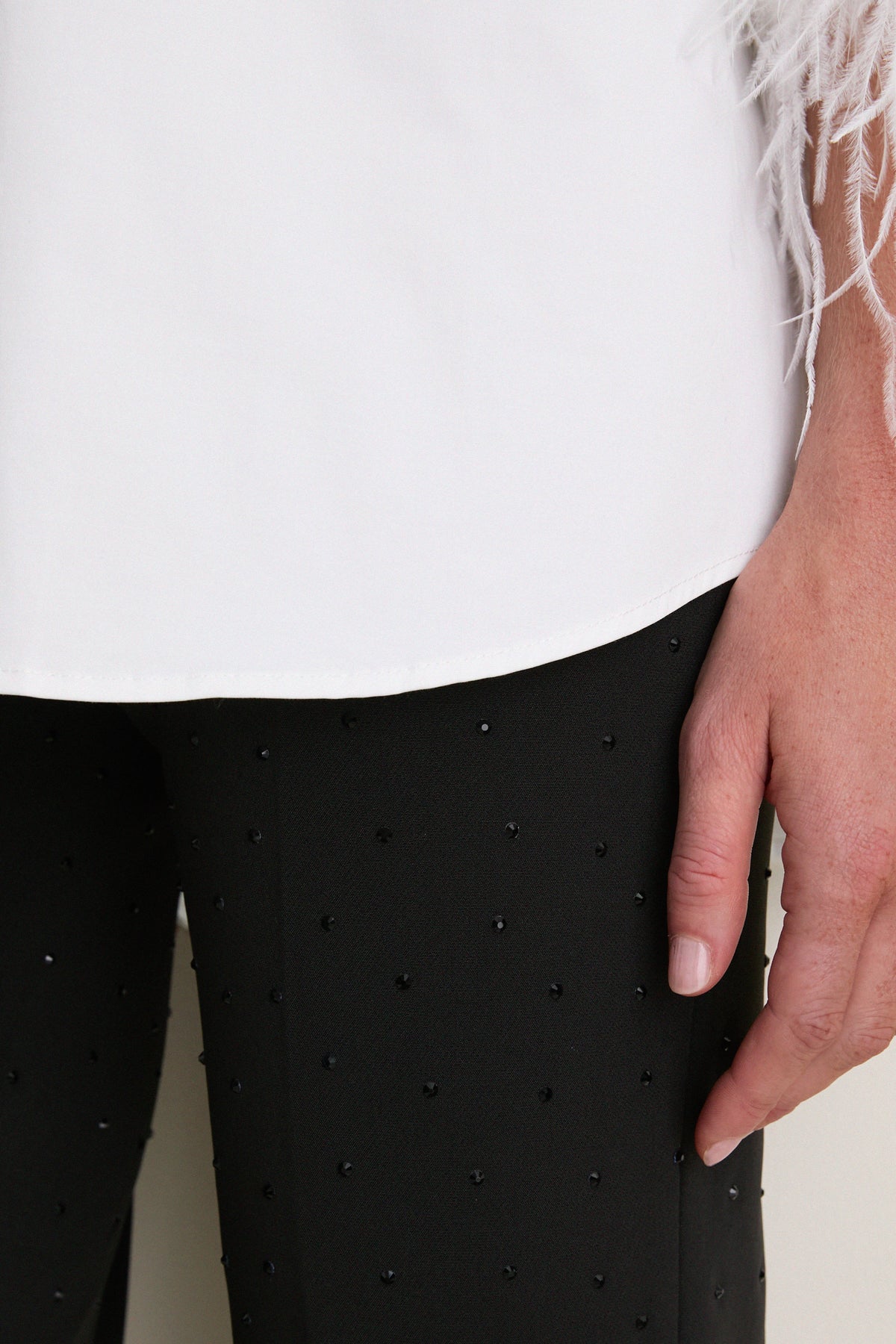 Black Embellished Audrey Pant